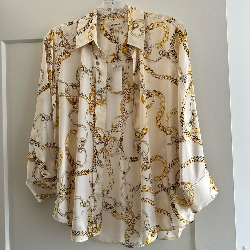 L’agence Chain Blouse & Palazzo Trouser
